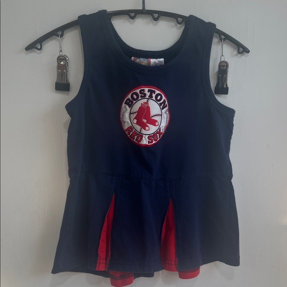 Kids Navy and Red Boston Red Sox Dress 3T